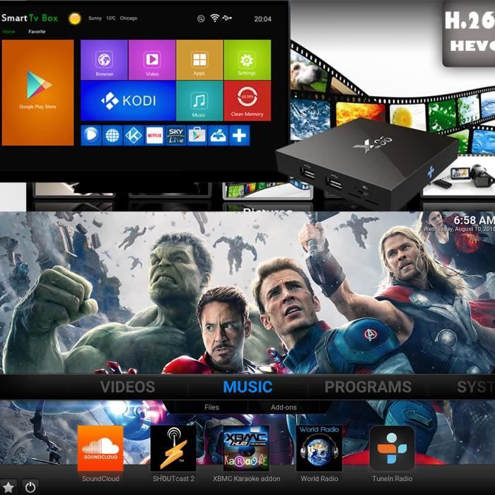 X96 Android 6.0 TV Box Amlogic S905X Quad Core1