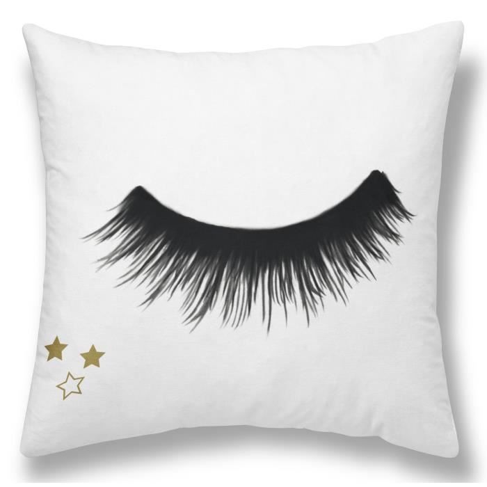 TODAY Coussin GOLD LABEL CILS STARS 30x30 cm blanc, noir et or