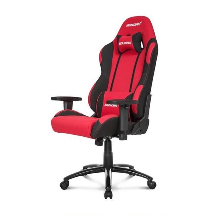 AKRACING Series Core EX-WIDE - AKEXWIRDBK - Siège Confort pour Gamer en tissu - Rouge/Noir
