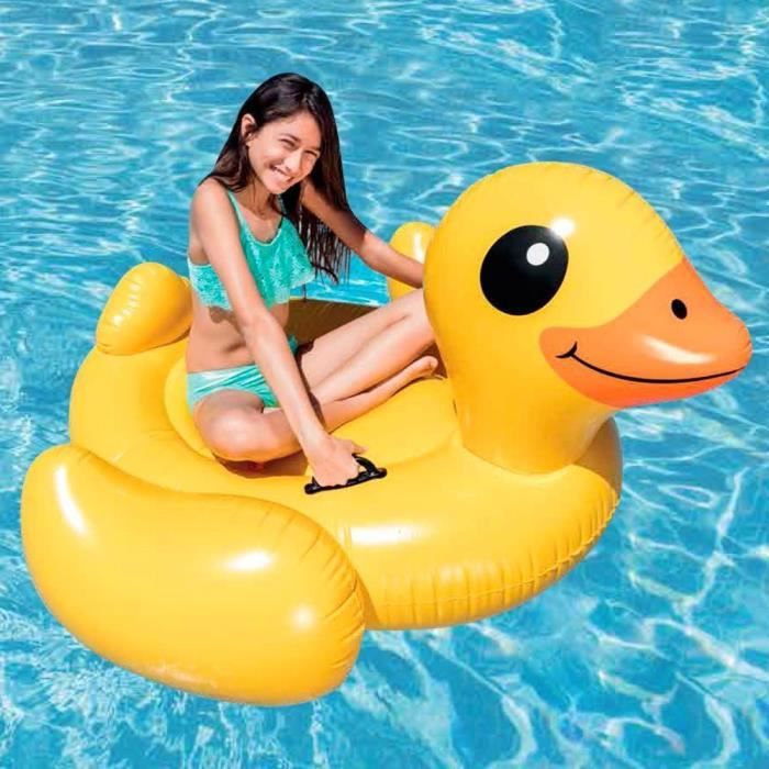 INTEX Bouee gonflable Canard Jaune a Chevaucher Jeux de Piscine