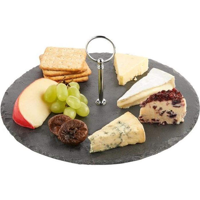 Plateau à fromage en Ardoise diamètre 30 cm Achat / Vente assiette