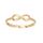 JULIA H Bague Infini Or Jaune 375° et Oxyde de Zir