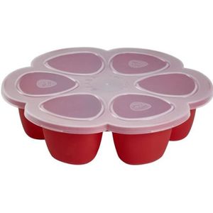 BEABA Multiportions silicone 6 x 90 ml red