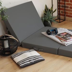 COUSSIN - MATELAS DE SOL Matelas pliant compact 190 x 60 x 7 cm en anthraci