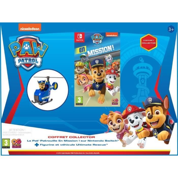 Coffret Collector Pat' Patrouille en Mission Jeu Switch + Jouet Chase