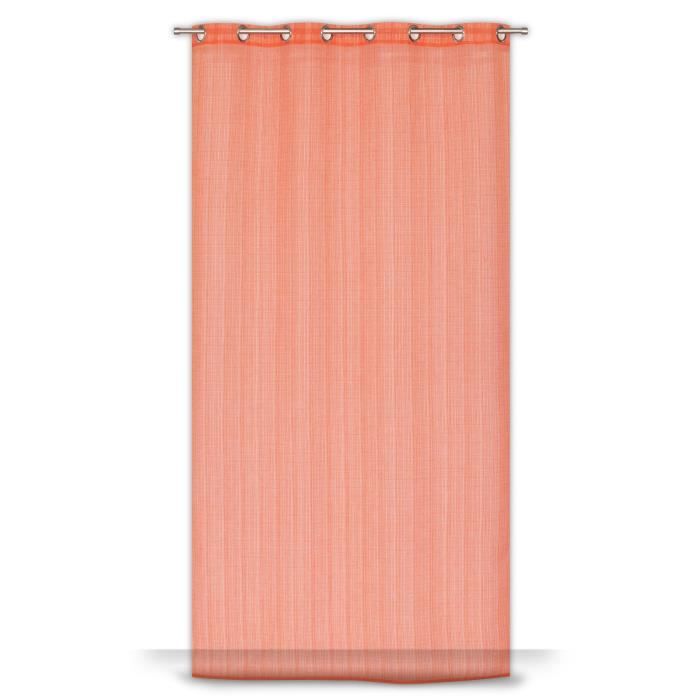 Voilage ALTHEA 8 Œillets 140 x 245 cm - Corail