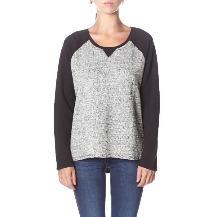 ELEMENT Sweatshirt Salome - Femme - Gris Chiné et Noir