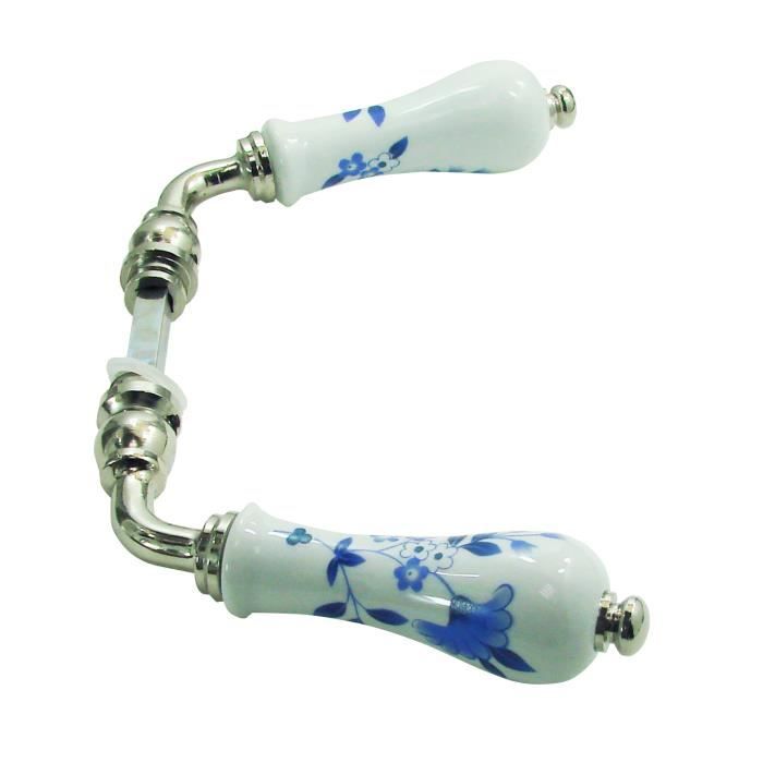 Béquille Double Pervenches Porcelaine À Motifs - Achat / Vente