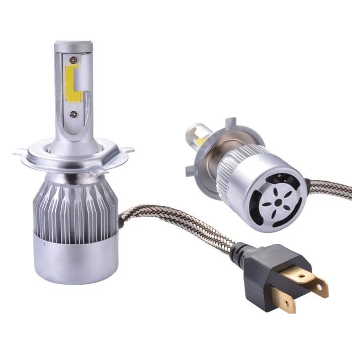 XCSOURCE 2pcs Ampoule Halogène H4 Phare Voiture LED Lm 55W Ventilateur De Refroidissement