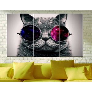 Tableaux peinture sur toile chat - Achat / Vente pas cher