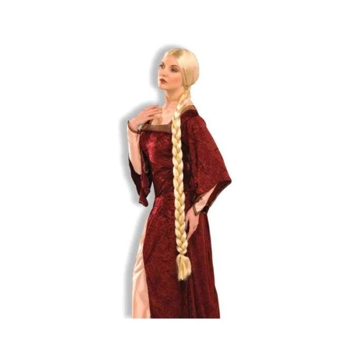Perruque Longue Blonde PRINCESSE Raiponce Déguisement Femme Médiévale NEUF