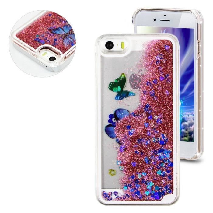 coque iphone 5 liquide paillette papillon coque iphone 5 liquide paillette papillon