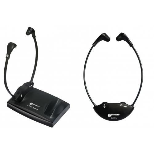 Pack Duo Avec 2 Casques Tv Sans Fil Geemarc Cl 7100 Son Amplifié