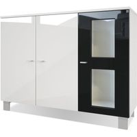 BUFFET - BAHUT Buffet Armoire Denjo, Corps en Blanc mat - Façades BUFFET - BAHUT Buffet Armoire Denjo, Corps en Blanc mat - Façades