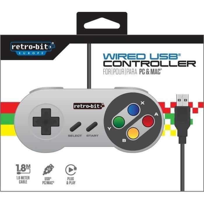 Manette Retro-Bit SNES USB PC