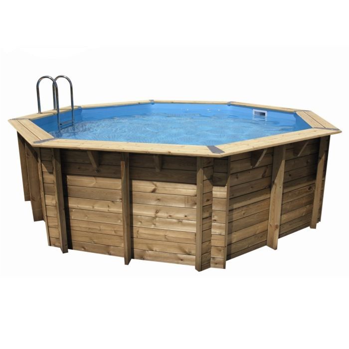 UBBINK Piscine bois OCEA bleue 510x120cm