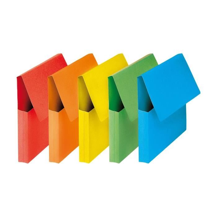 FAST 50 Pochettes VIP - 24x32 - Kraft - Couleurs vives assorties