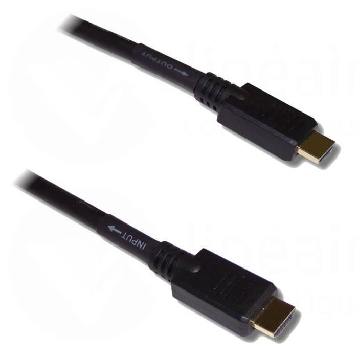 Cordon HDMI amplifié mâle / mâle 30m