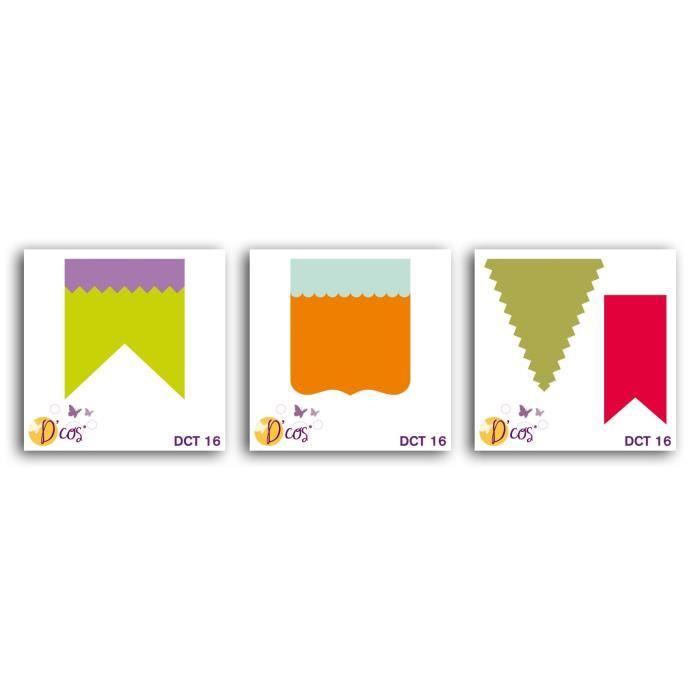 LES D'COS® DE TOGA Pack de 3 Dies Trio de fanions
