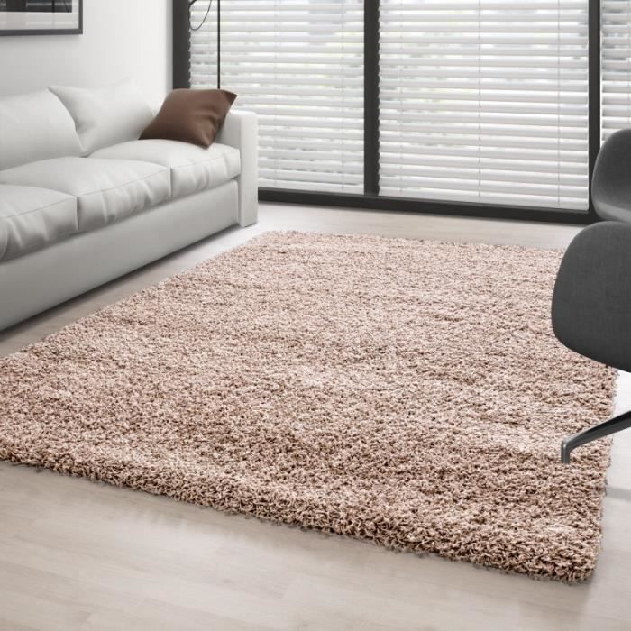 NAZAR Tapis Shaggy /à Poils Longs Beige, 120X160CM Diff/érente Tailles et Couleurs.
