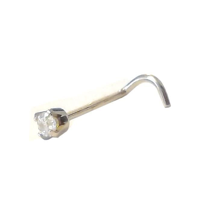 Diamantly Piercing Nez Or Blanc 750 1000 18 Carats