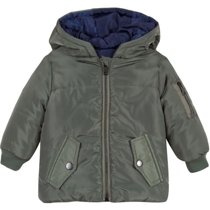 3 POMMES Blouson Kaki-Grisé Bébé Garçon