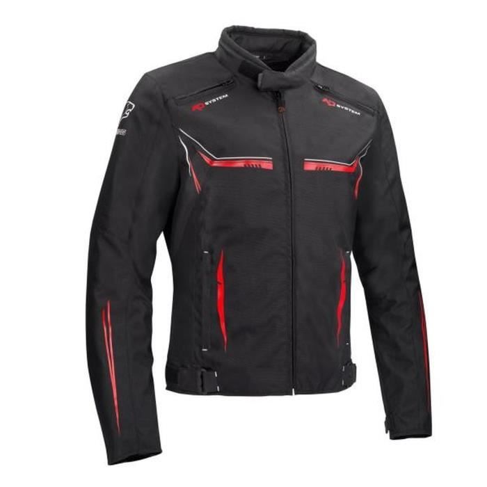 BERING Blouson de moto Ross - Noir / Rouge