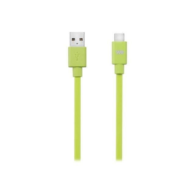Câble USB-C mâle / USB A mâle plat - 1 m - USB 2.0 - Vert