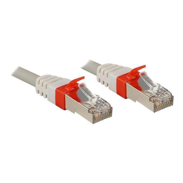 LINDY Câble réseau patch cat.6A S/FTP PIMF Premium - Cuivre - 10 Gbit - 500Mhz - LSOH - 7,5m - Gris