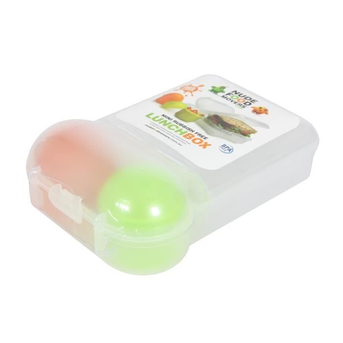 Lunch box 2 compartiments 17x23,5 cm - Transparent - Plastique