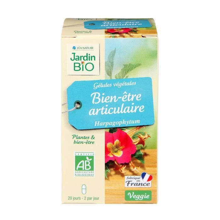 JARDIN BIO 40 gélules végétales bien-être articulaire - Bio - 18 g