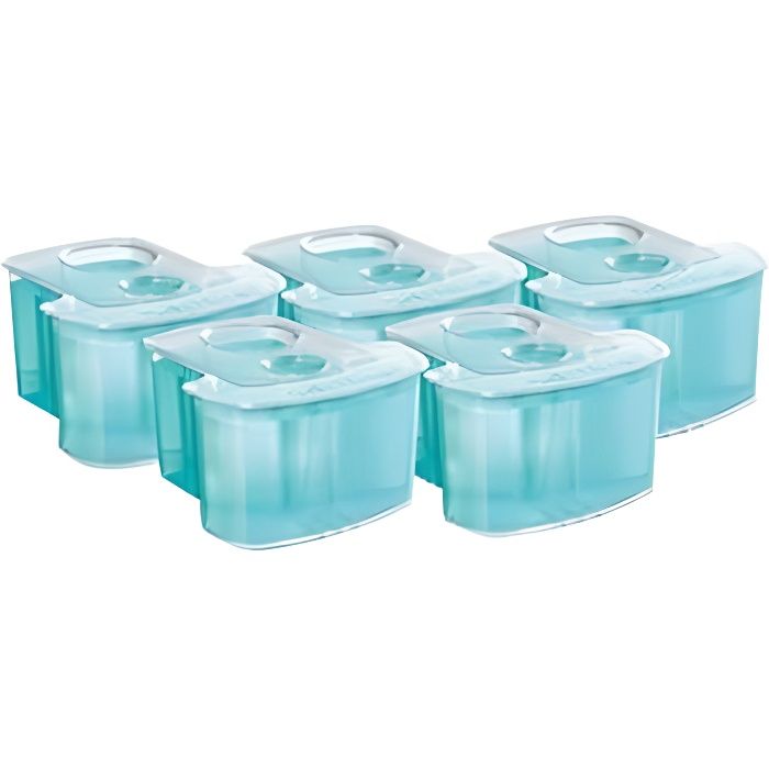 PHILIPS JC305/50 - Lot de 5 accessoires rasoir - Solution de nettoyage SmartClean