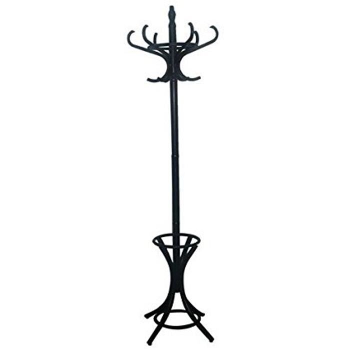 Porte-manteaux-sur-pied-Noir-en-Bois-Style-Thonet-avec-...