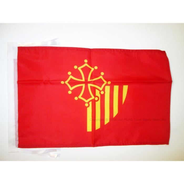 Drapeau Occitanie Étoile 45x30cm - Pavillon Nautique Résistant Pour Bateau - AZ FLAG