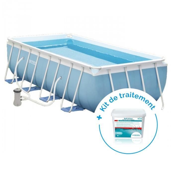 Pack Piscine Tubulaire Intex Prism Frame 488 X 244 X 107 M