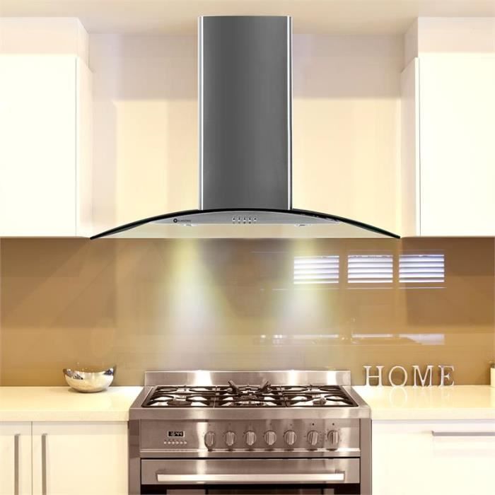 Klarstein GL90WSB Hotte aspirante acier 90cm 3