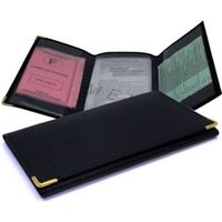 PORTE PAPIERS Étui Pochette Carte Grise Permis Cuir Emplacements PORTE PAPIERS Étui Pochette Carte Grise Permis Cuir Emplacements