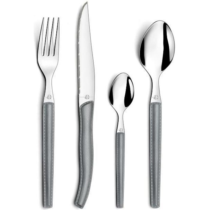 AMEFA Valisette de 24 couverts Gamme Sky Gris
