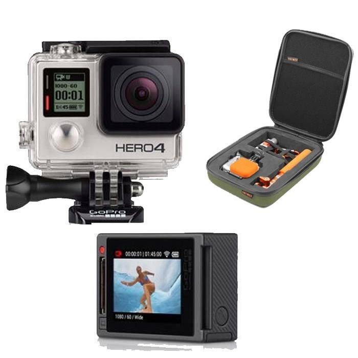 Pack Caméra GO PRO HERO4 Silver + Mallette de rangement XSories Verte OFFERTE
