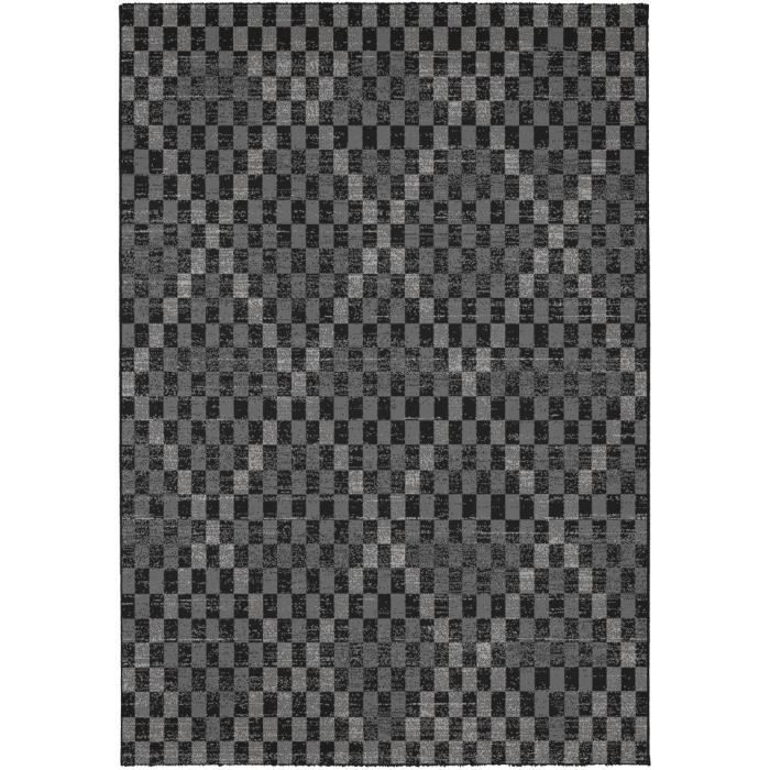 MADRID Tapis style contemporain 120X170 cm Noir / Gris