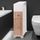 Meuble rangement WC sur roulettes 2 tiroirs hêtre