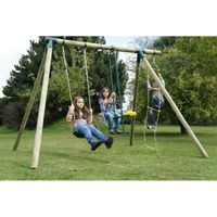 BALANÇOIRE - PORTIQUE BALANCOIRE / PORTIQUE - en bois Enfant Sioux 3 agr BALANÇOIRE - PORTIQUE BALANCOIRE / PORTIQUE - en bois Enfant Sioux 3 agr