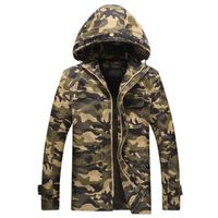 VESTE F.M.Q Veste homme à capuche vintage à motif camouf VESTE F.M.Q Veste homme à capuche vintage à motif camouf