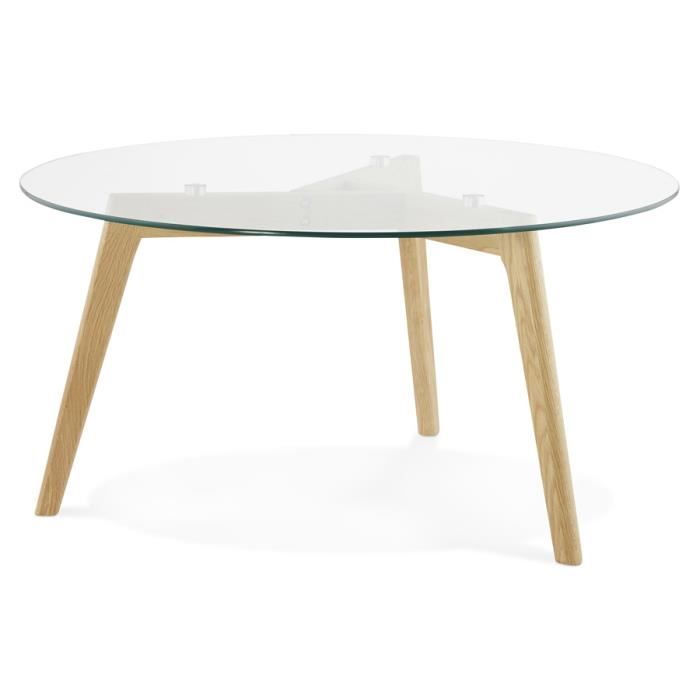 Verre Avec Lazy Ronde Table Scandinave Basse Plateau 4A53jRL