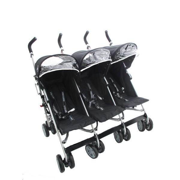 Poussette Triple Kidz Cargo Noire Noir Achat / Vente