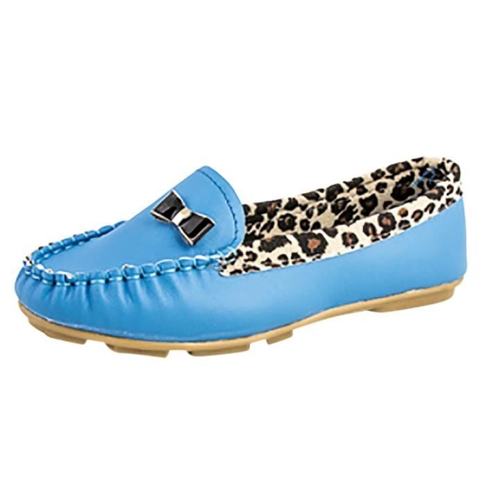 Mode Veberge Cuir 6260 Slip Talon Leopard Plat Dolly Ballet Casual Oisif Chaussures on En Féminine OgtrxnTwqO