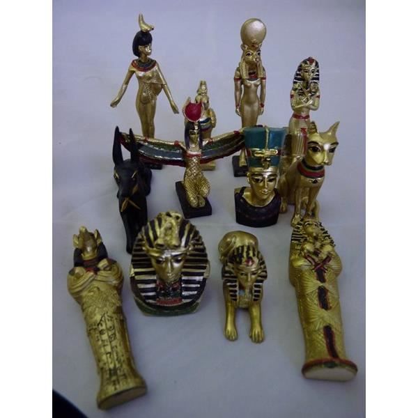 Lot de 12 figurines égyptiennes, Monde d'Egypte Achat / Vente statue