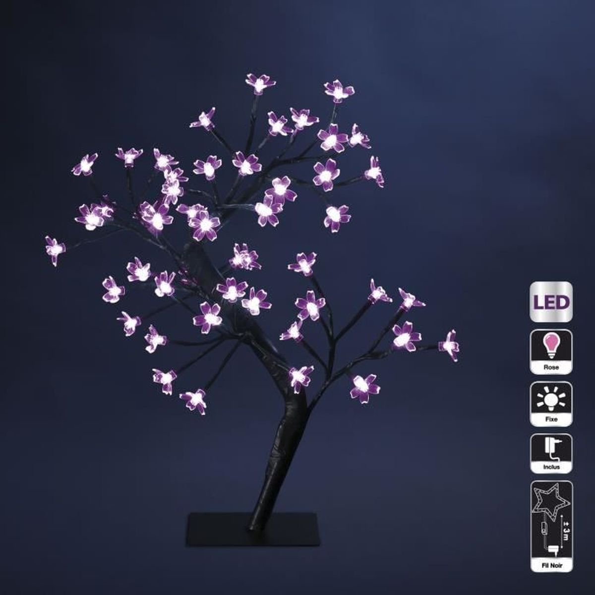 Arbre Lumineux LED Intérieur/Extérieur CCLIFE - 220 Cm, 240 LED, Blanc Froid, IP44, Avec Mémoire