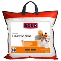 OREILLER DODO Lot de 2 Oreillers RELAXATION 65x65 cm blanc OREILLER DODO Lot de 2 Oreillers RELAXATION 65x65 cm blanc