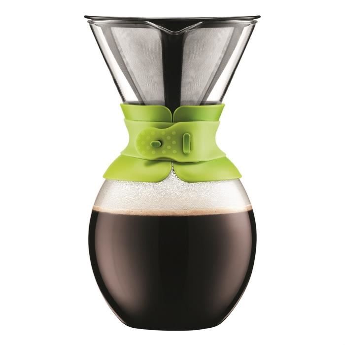 BODUM POUR OVER Cafetière filtre en titanium 1,5L vert